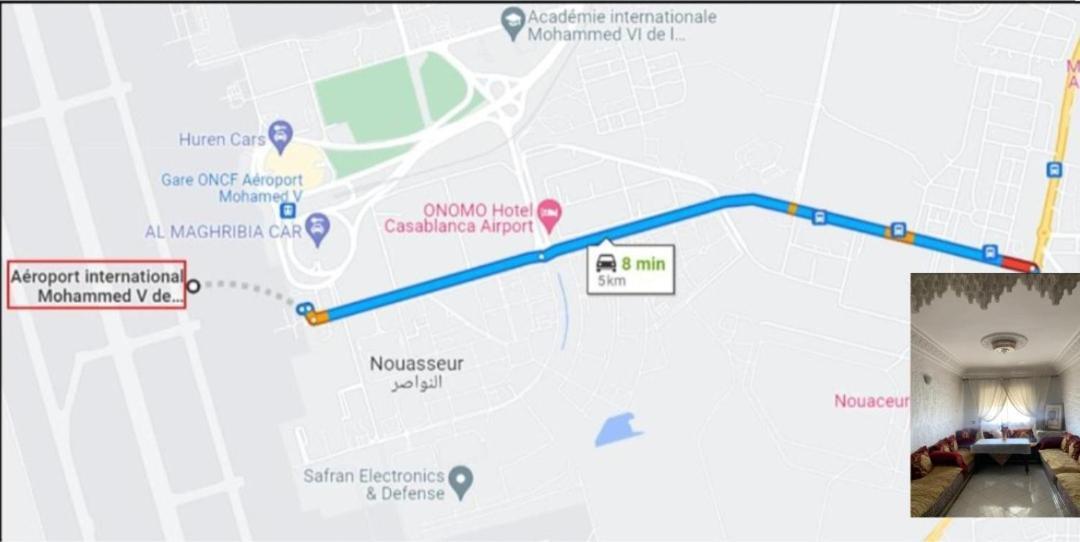 Adorable Apartamento A 8 Min Del Aeropuerto De Casablanca,Wifi Ultra Rapido Y Parking Gratis Derroua Dış mekan fotoğraf